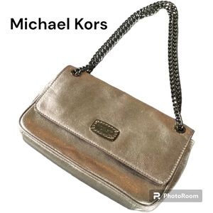 Michael Kors Crossbody Bag Pewter with Chain Strap